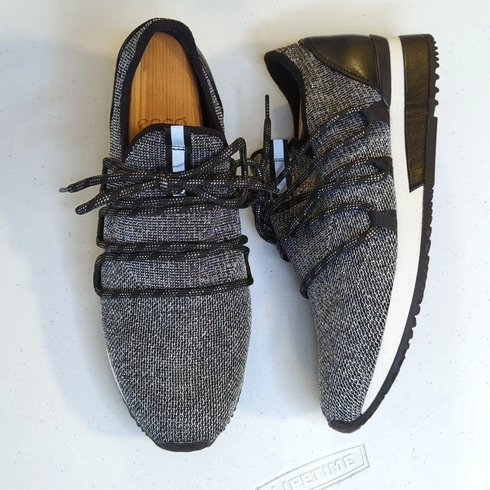 Urban Sport by J/Slides NYC Black Mara Sneaker Metallic Women's NWOB 10